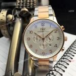 Faux IWC Portugieser Chronograph Watches Tone Tone Rose Gold